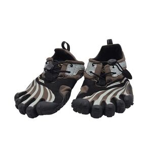 Vibram FiveFingers Shoes Mens Size 6.5 Brown Striped Barefoot Trail Minimalist